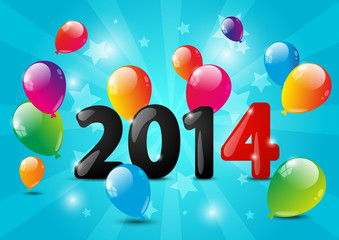 New Year 2014 concept