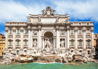 Naklejka na ściany i meble Rzym, Włochy - słynnej Fontanny di Trevi (Włochy: Fontana di Trevi)