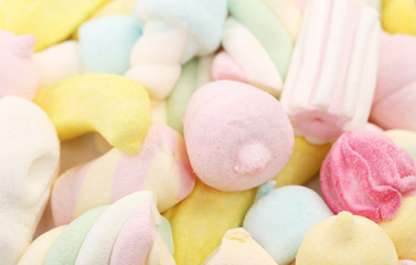 Background of marshmallows candy