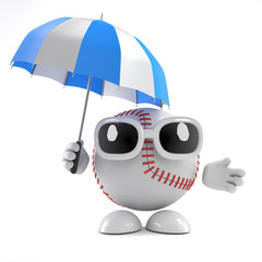 Baseball with umbrella