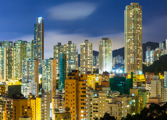 Fototapeta na wymiar Downtown district in Hong Kong