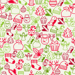 Merry Christmas seamless pattern.