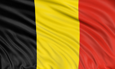 Fototapeta premium 3D Belgian flag