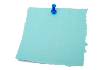 Blauer Merkzettel