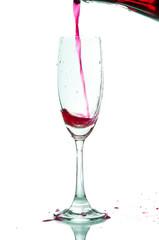 Isolate wine glass