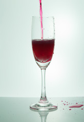Isolate wine glass