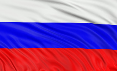3D Russian flag (clipping path included)