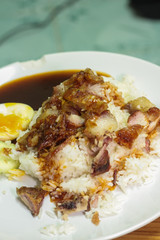 rice with roasted pork