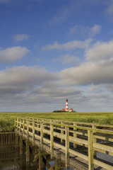 Fototapeta na wymiar Lighthouse and Bridge