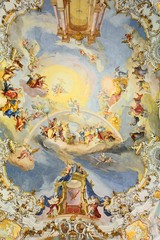 Kuppelfresko der Wieskirche