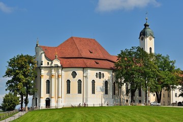 Fototapeta na wymiar Sanctuary - Kościół pielgrzymkowy w Wies
