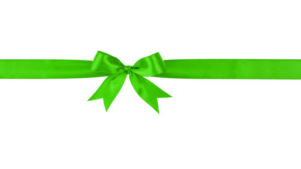 green handmade ribbon with bow