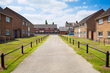 Houses on a typical english residential estate