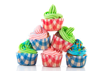 Stacked cupcakes