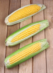An ear of corn on wood © michalz86