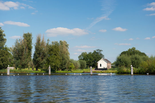 Water pumping station at river