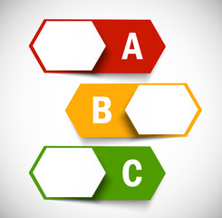 Set of banners with alphabet