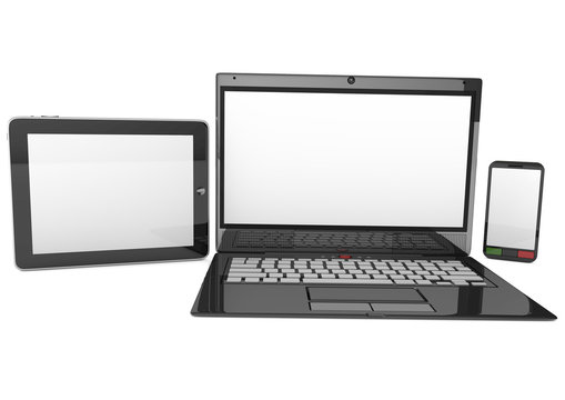 Laptop tablet pc computer and mobile smartphone
