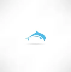 Papier Peint photo Lavable Dauphins icône de dauphins
