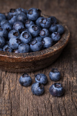 Fresh blueberry fruits