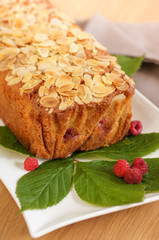 cake entier aux framboises et amandes 2