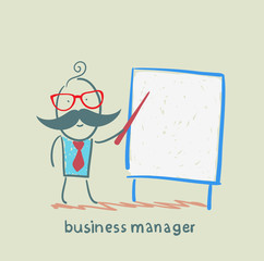 business manager at the poster shows