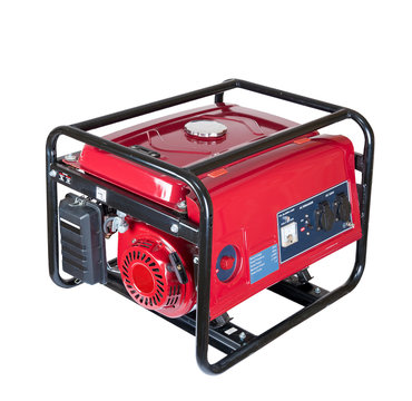 portable gasoline generator. isolated on a white background.