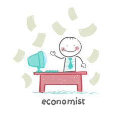 economist  sitting at work