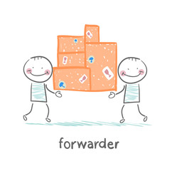 forwarder is boxes with the goods