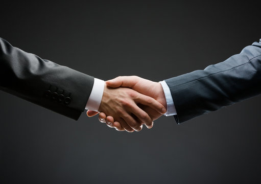 Close up of handshake of business people