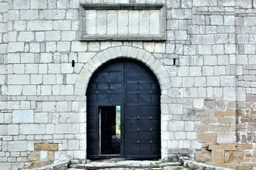 Big iron gates in the castle