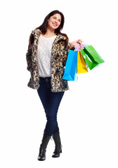 Woman with shopping bags