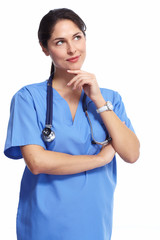 Nurse in uniform with stethoscope