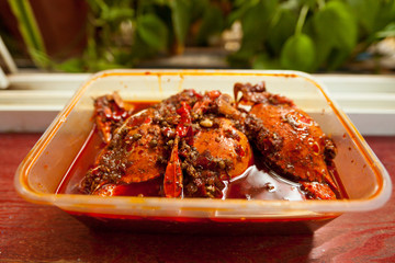Chinese fast food, spicy crab