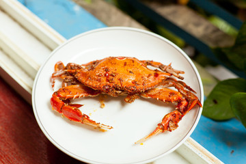 Chinese fast food, spicy crab