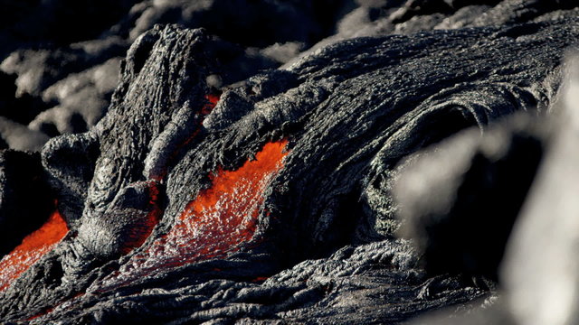 Remorseless Flow Volcanic Lava Causing Barren Landscape