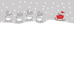 Fototapeta premium Santa Claus Greeting Card
