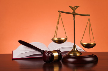 gavel and scales of justice