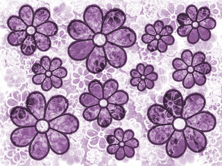 Grunge Flower Graphic Pattern