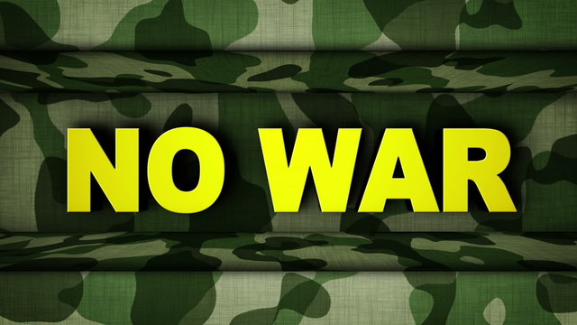 NO WAR in Military Door (2 Versions)