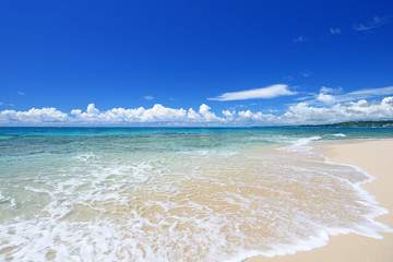 南国の美しいビーチと紺碧の空