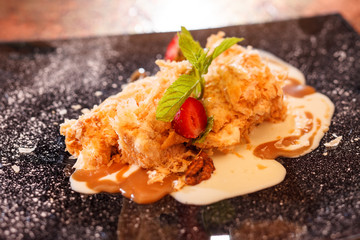 tasty pastry with berries