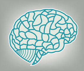 brain model vector illustration