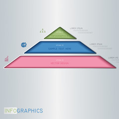 Infographics design with triangle.