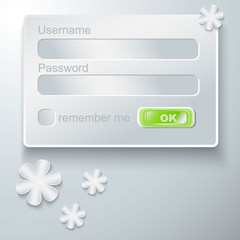 Vector login form