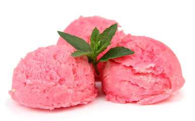 Delicious ice cream isolated on white