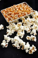 Popcorn and corn grain