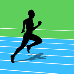 Fototapeta na wymiar Running silhouettes. Vector illustration.
