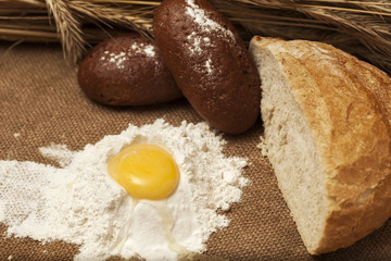 egg and bread flour