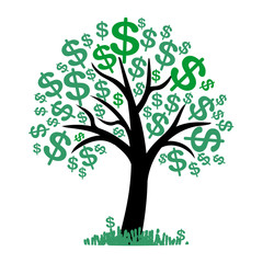 Vector money tree - symbol of successful business